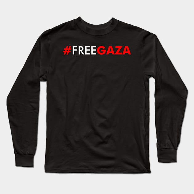 #FreeGaza Free Palestine - Grab The Palestinian Flag Support Long Sleeve T-Shirt by mangobanana